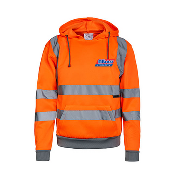 Warnschutz Pullover mit Kapuze Orange