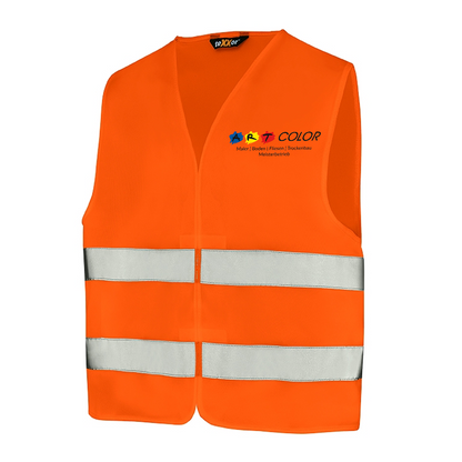 Art Color Warnschutz-Weste leuchtorange EN ISO 20471 (mit Logos)