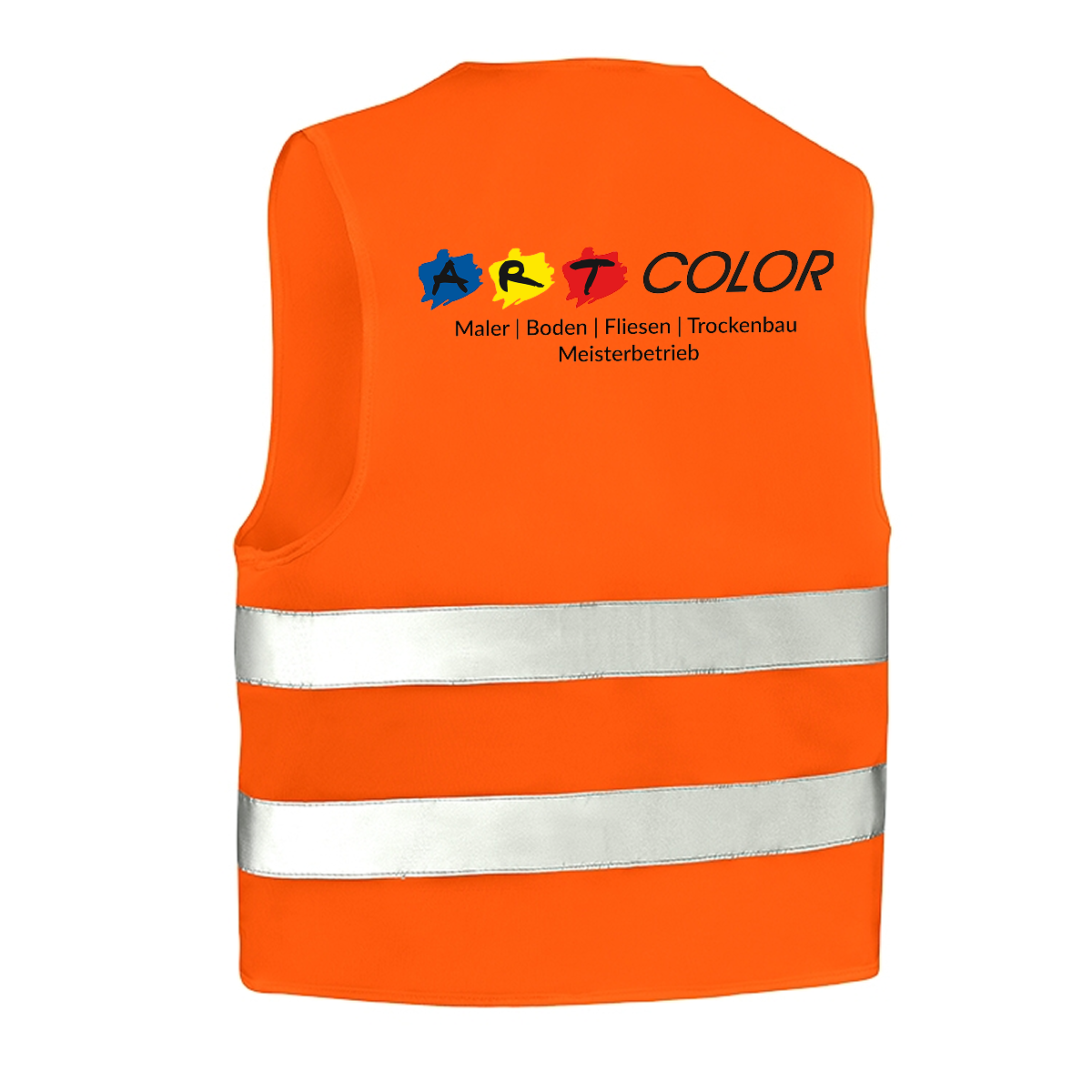 Art Color Warnschutz-Weste leuchtorange EN ISO 20471 (mit Logos)