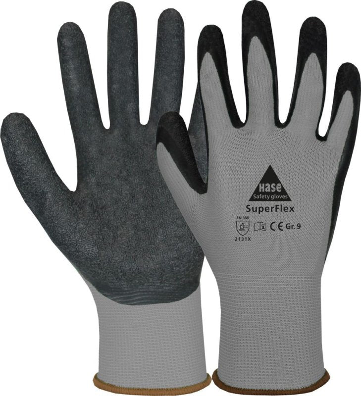 Arbeitsschutz Hase SuperFlex Grey Montagehandschuhe (VE 100 Paar)