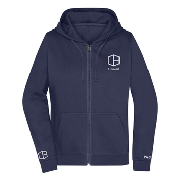 FBV Hoodie Zipper Damen Navy Blau