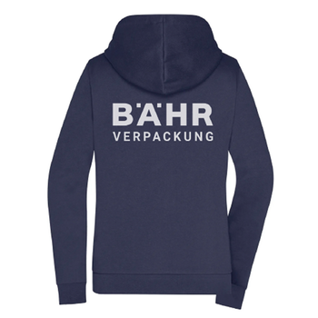 FBV Hoodie Zipper Damen Navy Blau