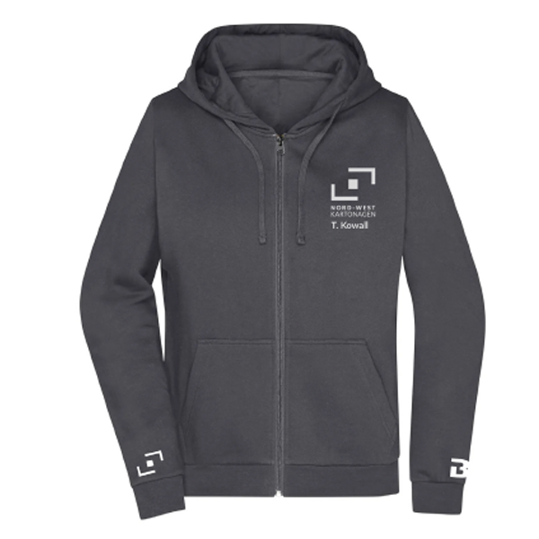 NWK Hoodie Zipper Damen Graphit Grau
