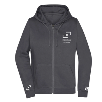 NWK Hoodie Zipper Damen Graphit Grau