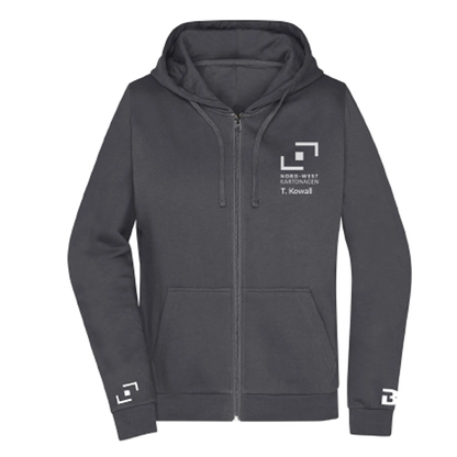 NWK Hoodie Zipper Damen Graphit Grau