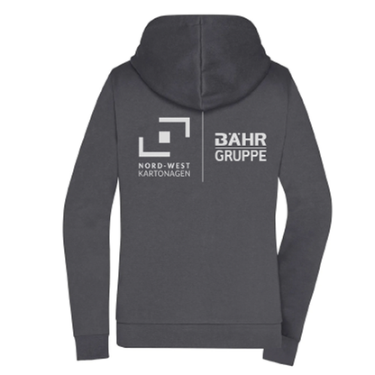 NWK Hoodie Zipper Damen Graphit Grau