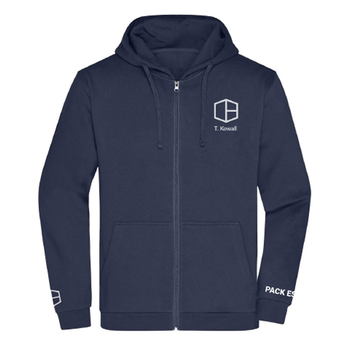 FBV Hoodie Zipper Herren Navy Blau