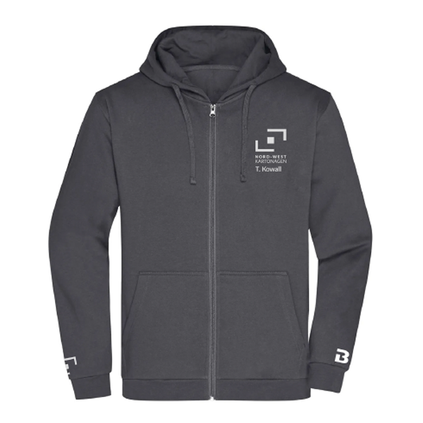 NWK Hoodie Zipper Herren Graphit Grau