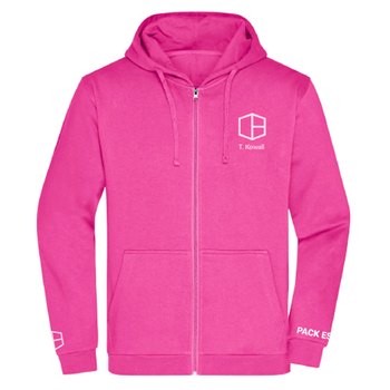 FBV Hoodie Zipper Herren Pink