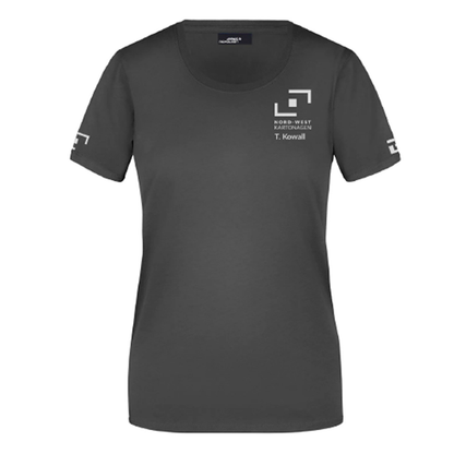 NWK T-Shirt Damen Graphit Grau