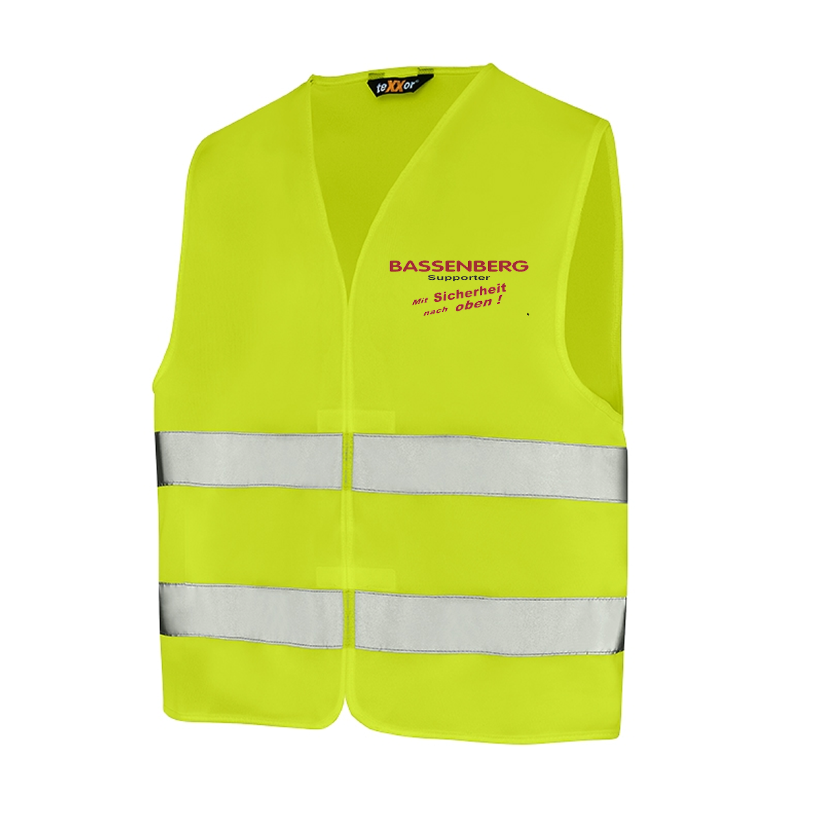 Bassenberg Supporter Warnschutz Weste warngelb (EN ISO 20471 4205)