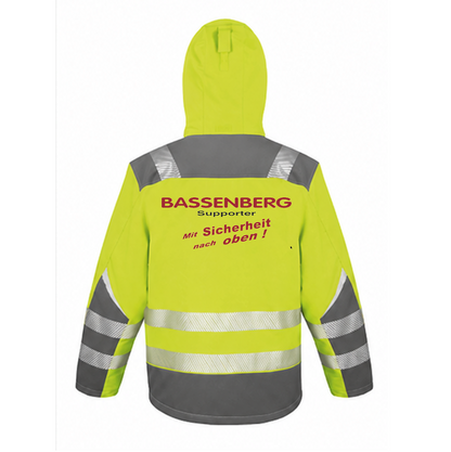 Bassenberg Supporter Softshell Jacke warngelb (EN ISO 20471 RT331)