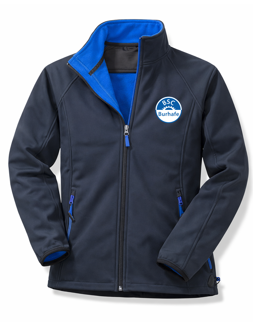 BSC Burhafe Fan - Softshelljacke Damen blaumit logo