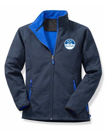 BSC Burhafe Fan - Softshelljacke Herren blaumit logo