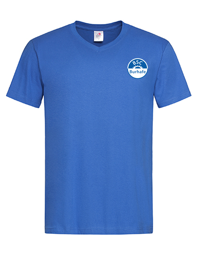 BSC Burhafe Fan - T-Shirt V-Ausschnitt Herren blaumit logo
