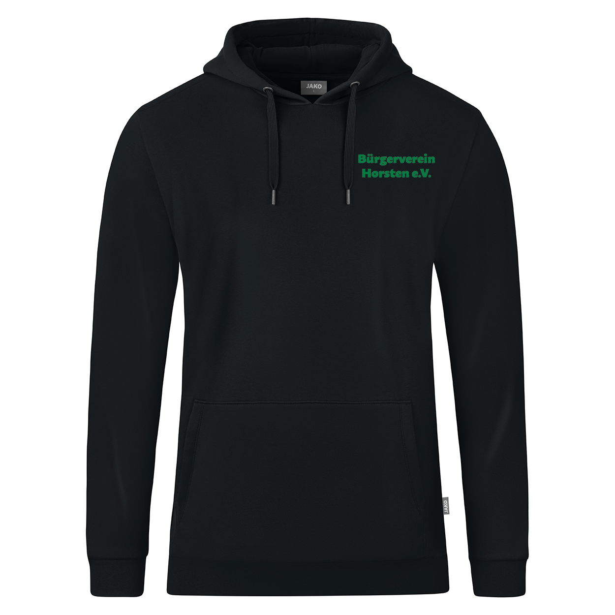 Bürgerverein Horsten Kapuzensweat Organic Schwarz Druck