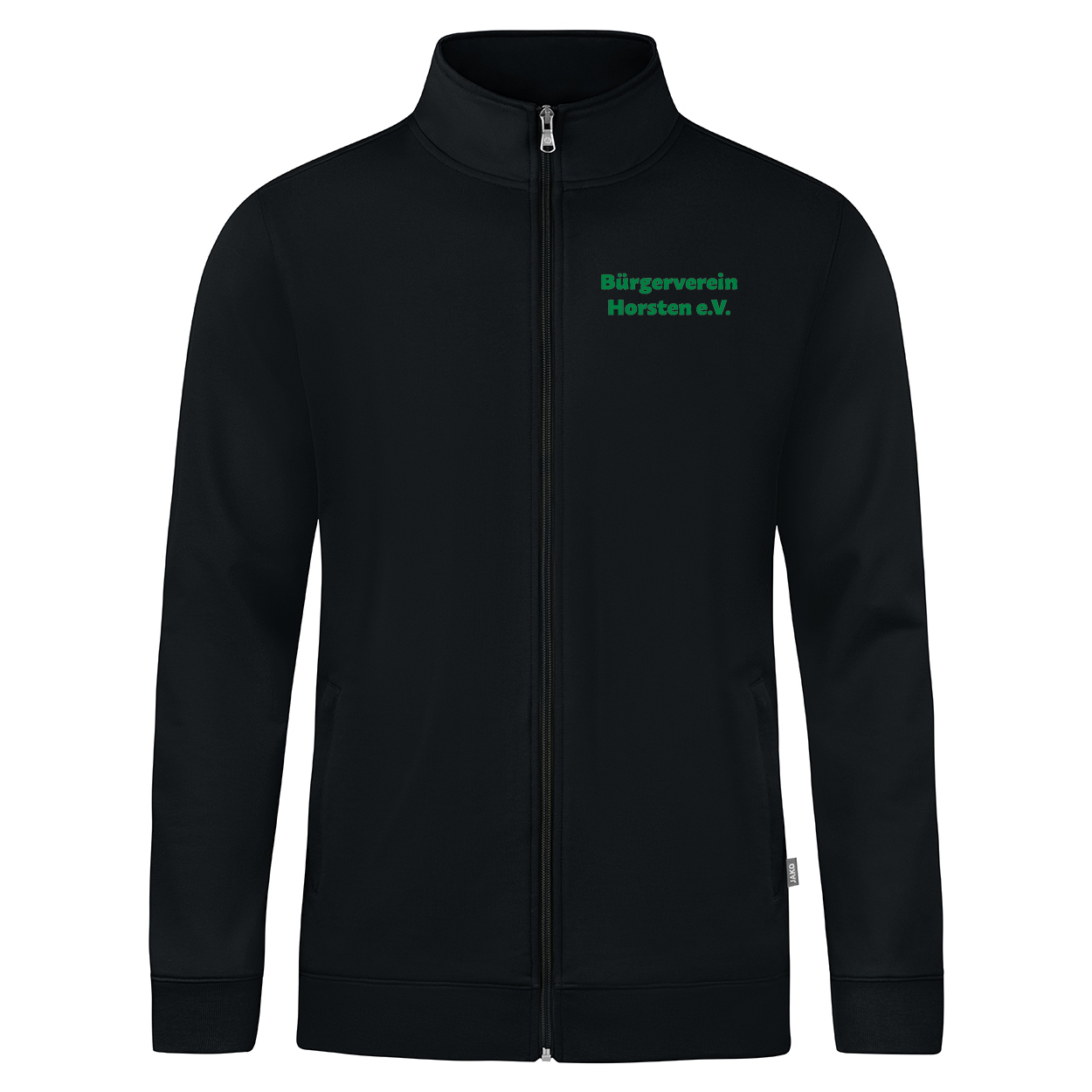 Bürgerverein Horsten Sweatjacke Doubletex Schwarz Druck