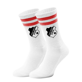 BV Stapel Fan Sportsocken Weiß Rot