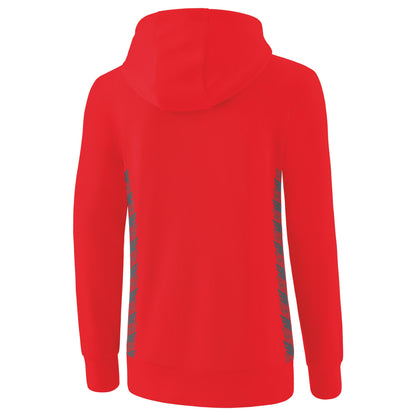 ERIMA Essential Team Kapuzensweat Damen (rot/slate grey)