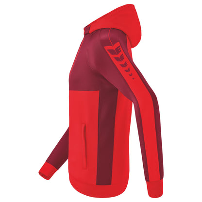 ERIMA Six Wings Trainingsjacke mit Kapuze (rot/bordeaux)