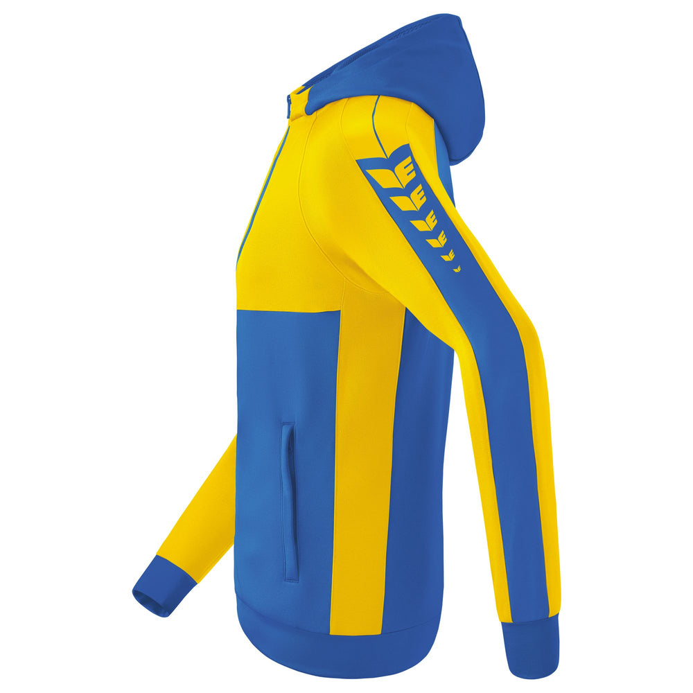 ERIMA Six Wings Trainingsjacke mit Kapuze (new royal/gelb)