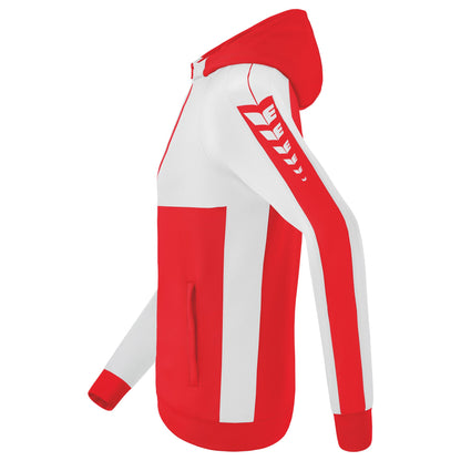 ERIMA Six Wings Trainingsjacke mit Kapuze (rot/weiß)