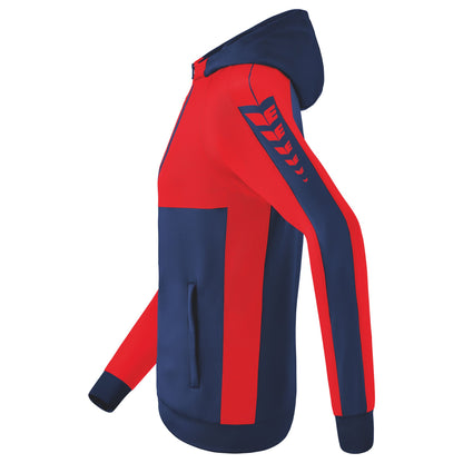 ERIMA Six Wings Trainingsjacke mit Kapuze (new navy/rot)