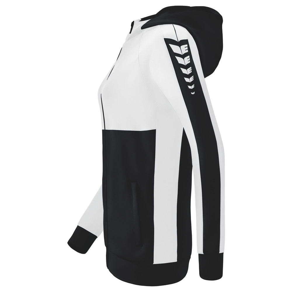ERIMA Six Wings Trainingsjacke mit Kapuze Damen (schwarz/weiß)