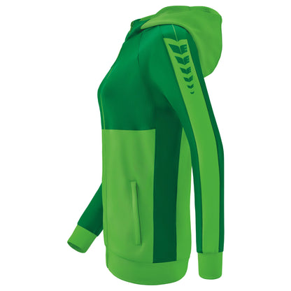 ERIMA Six Wings Trainingsjacke mit Kapuze Damen (green/smaragd)