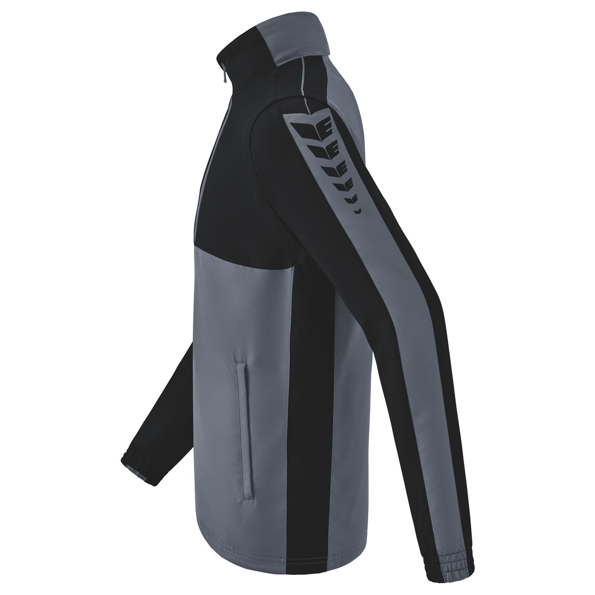ERIMA Six Wings Jacke mit abnehmbaren Ärmeln (slate grey/schwarz)