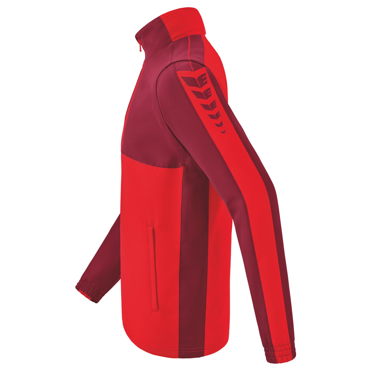 ERIMA Six Wings Jacke mit abnehmbaren Ärmeln (rot/bordeaux)