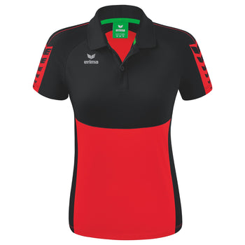 ERIMA Six Wings Poloshirt Damen (rot/schwarz)