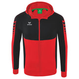 ERIMA Six Wings Trainingsjacke mit Kapuze (rot/schwarz)