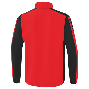 ERIMA Six Wings Jacke mit abnehmbaren Ärmeln (rot/schwarz)