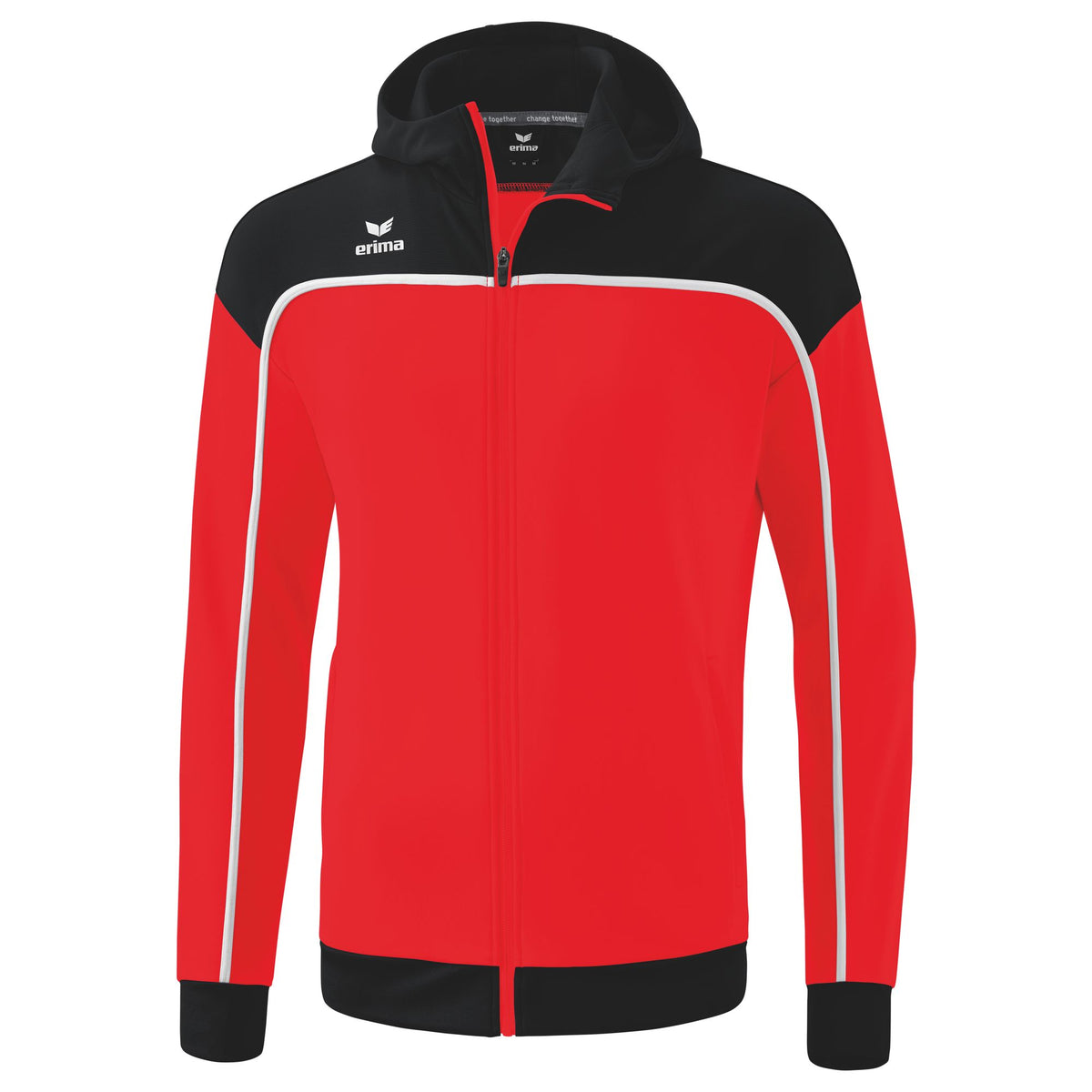 ERIMA CHANGE by erima Trainingsjacke mit Kapuze (rot/schwarz/weiß)