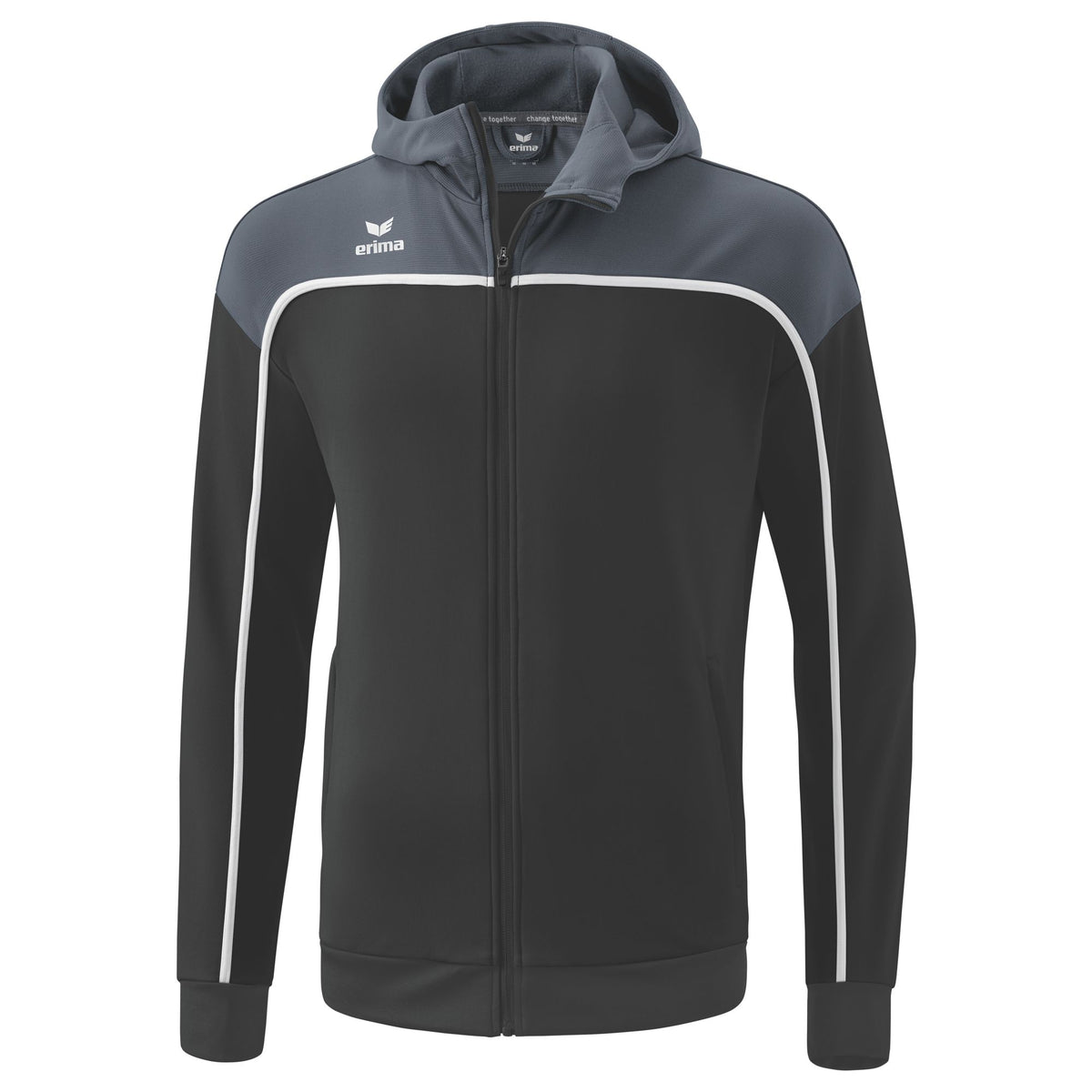 ERIMA CHANGE by erima Trainingsjacke mit Kapuze (black grey/slate grey/weiß)