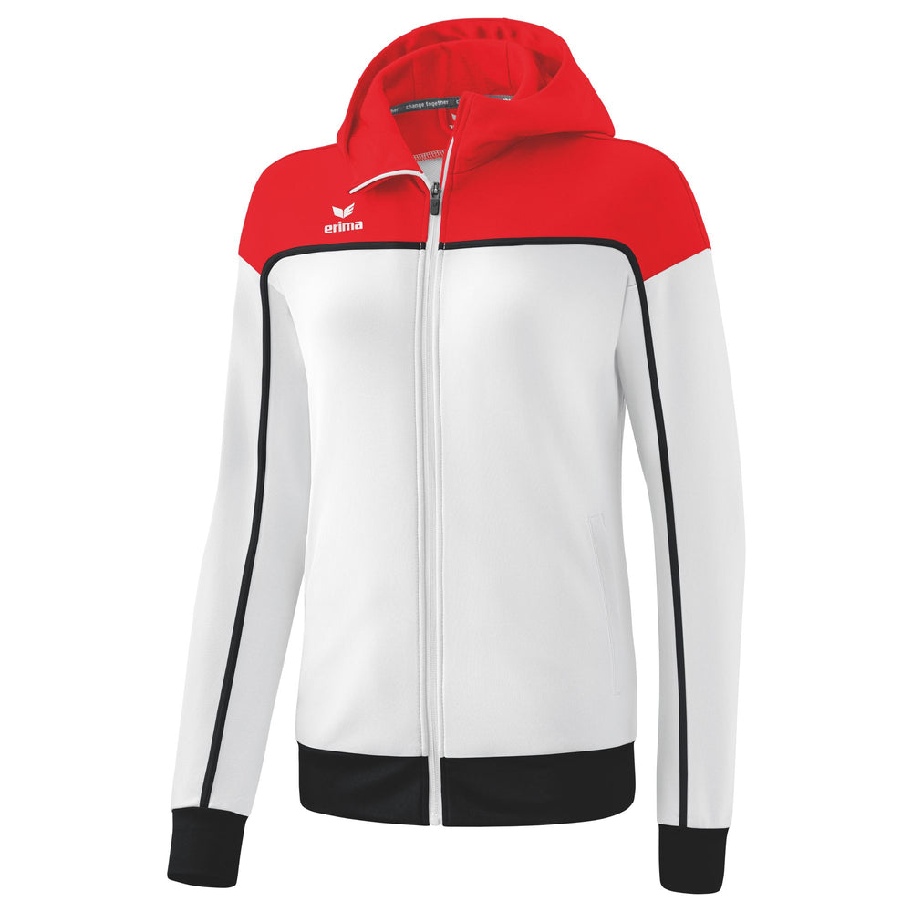 ERIMA CHANGE by erima Trainingsjacke mit Kapuze Damen (weiß/rot/schwarz)
