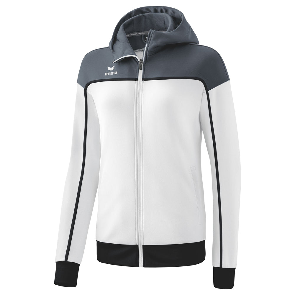 ERIMA CHANGE by erima Trainingsjacke mit Kapuze Damen (weiß/slate grey/schwarz)