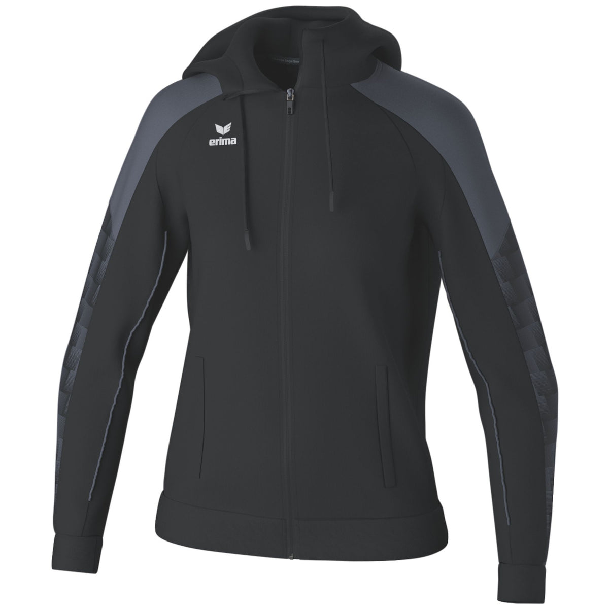 ERIMA EVO STAR Trainingsjacke mit Kapuze Damen (schwarz/slate grey)