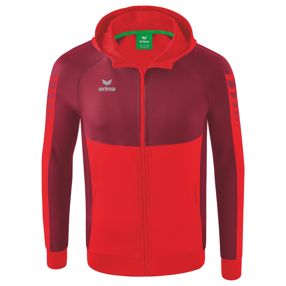 ERIMA Six Wings Trainingsjacke mit Kapuze (rot/bordeaux)
