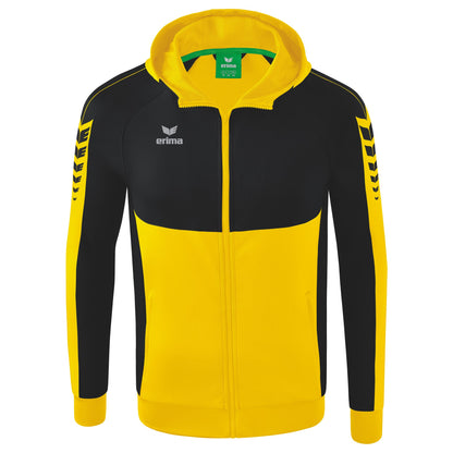 ERIMA Six Wings Trainingsjacke mit Kapuze (gelb/schwarz)