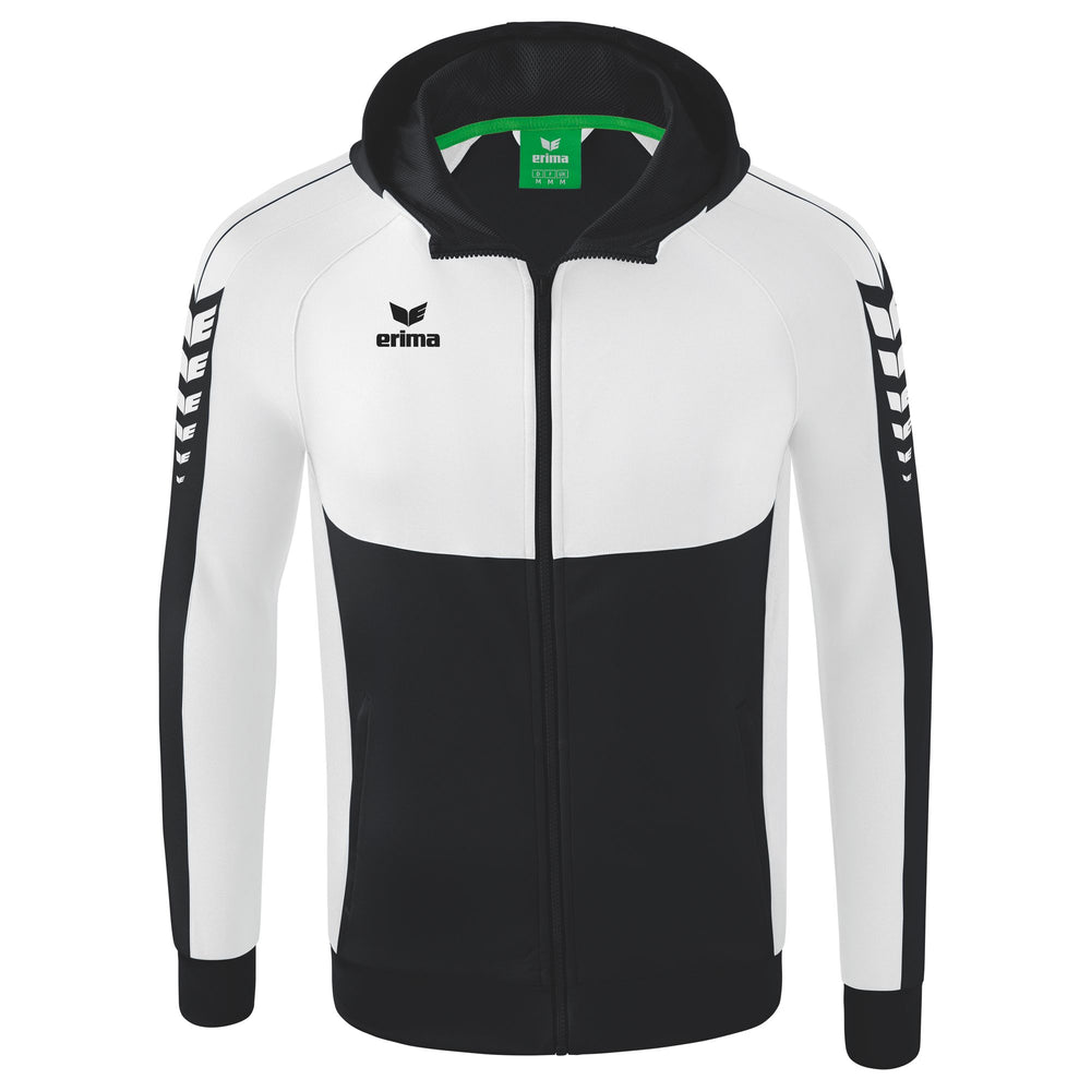 ERIMA Six Wings Trainingsjacke mit Kapuze (schwarz/weiß)