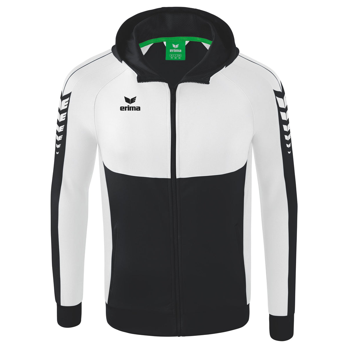 ERIMA Six Wings Trainingsjacke mit Kapuze (schwarz/weiß)