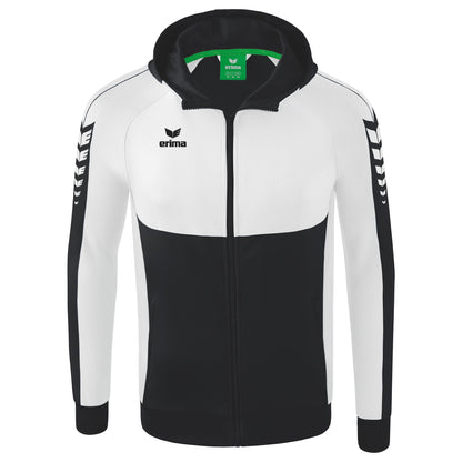 ERIMA Six Wings Trainingsjacke mit Kapuze (schwarz/weiß)