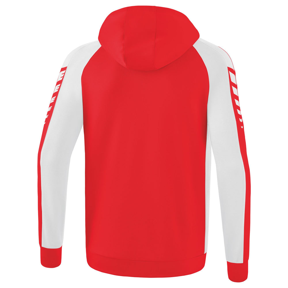 ERIMA Six Wings Trainingsjacke mit Kapuze (rot/weiß)