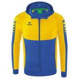 ERIMA Six Wings Trainingsjacke mit Kapuze (new royal/gelb)