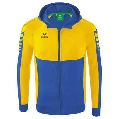 ERIMA Six Wings Trainingsjacke mit Kapuze (new royal/gelb)