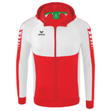 ERIMA Six Wings Trainingsjacke mit Kapuze (rot/weiß)