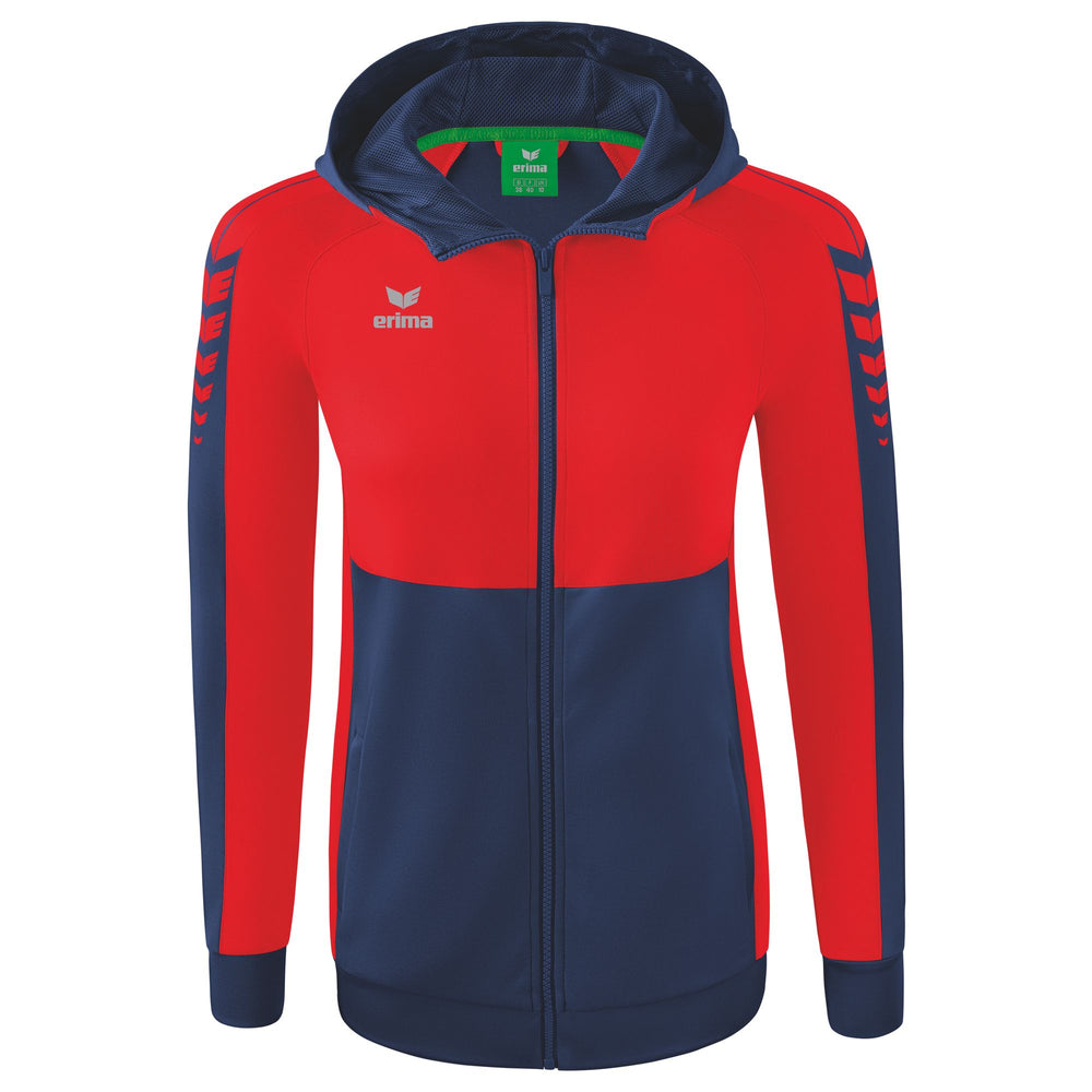 ERIMA Six Wings Trainingsjacke mit Kapuze Damen (new navy/rot)