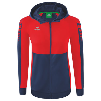 ERIMA Six Wings Trainingsjacke mit Kapuze Damen (new navy/rot)